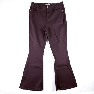 Arula High Rise Bootcut Pants in Deep Brown / Burgundy Sz 16 Style #112563A PLUS